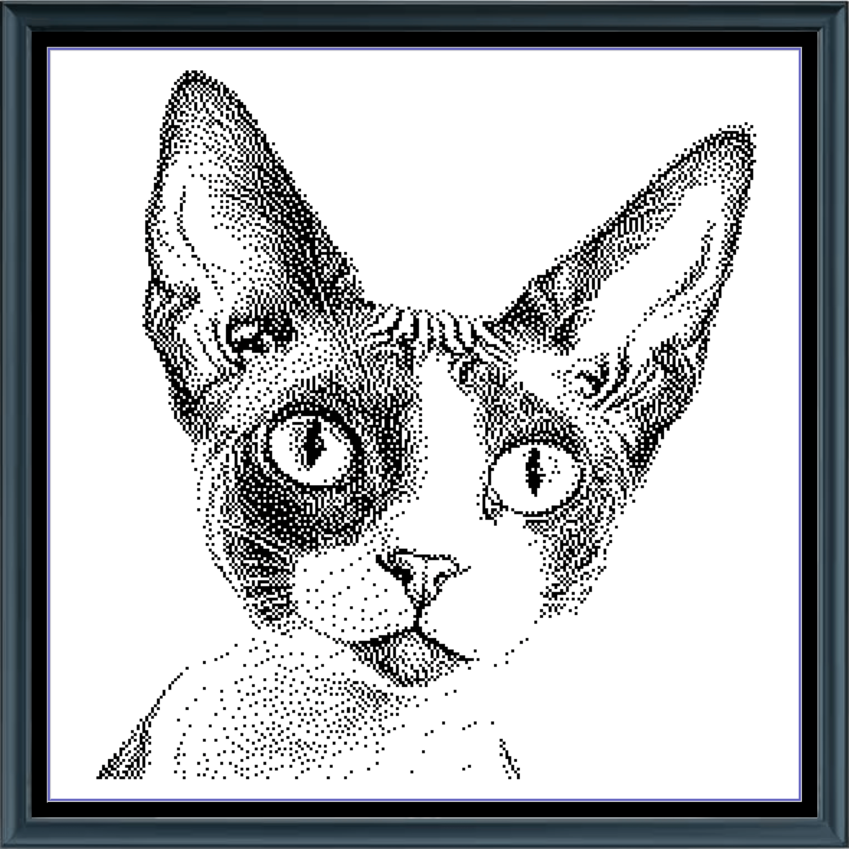 Stitching Jules Design Cross Stitch Pattern Cornish Rex Cat Breed Monochrome Counted Cross-Stitch Pattern (Digital Download)